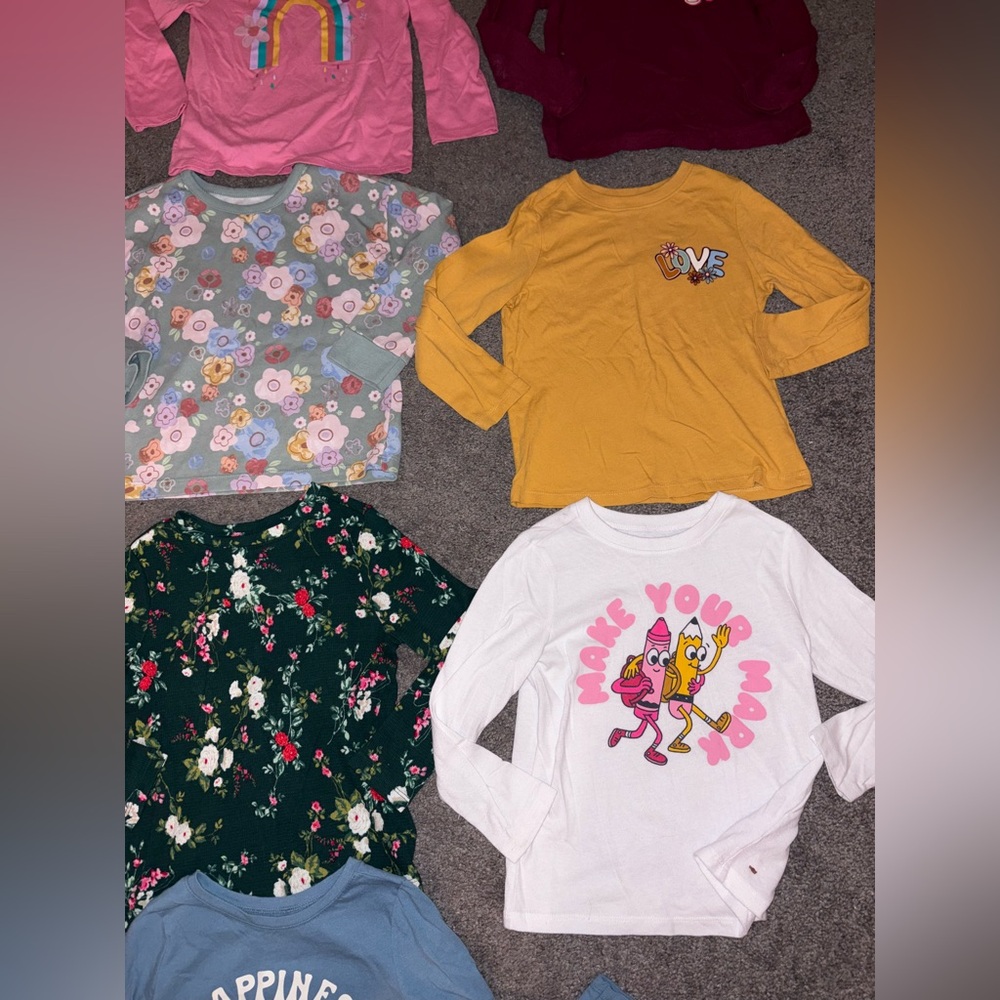 Toddler Winter Long Sleeve Shirt Lot – Size 4T (11 Pieces) - Picture 5 of 6